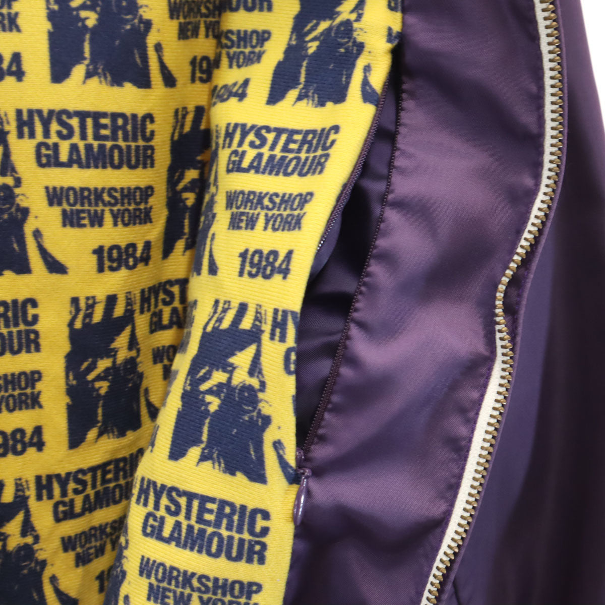 HYSTERIC GLAMOUR ヒステリックグラマー 日本製 シングルライダースジャケット M パープル メンズ
