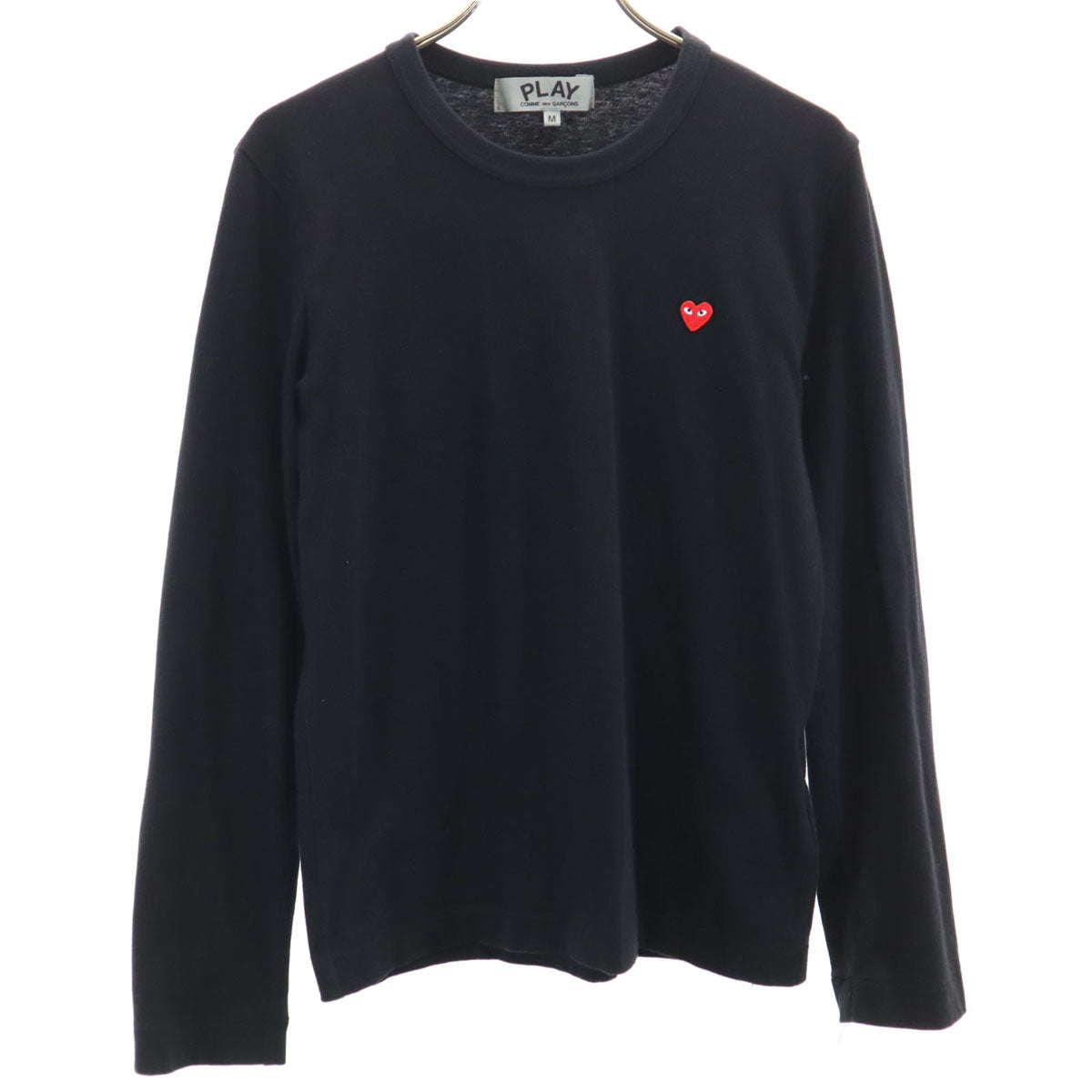 PLAY COMME des GARCONS プレイコムデギャルソン 2023年 日本製 長袖 Tシャツ M ブラック ロンT レディース