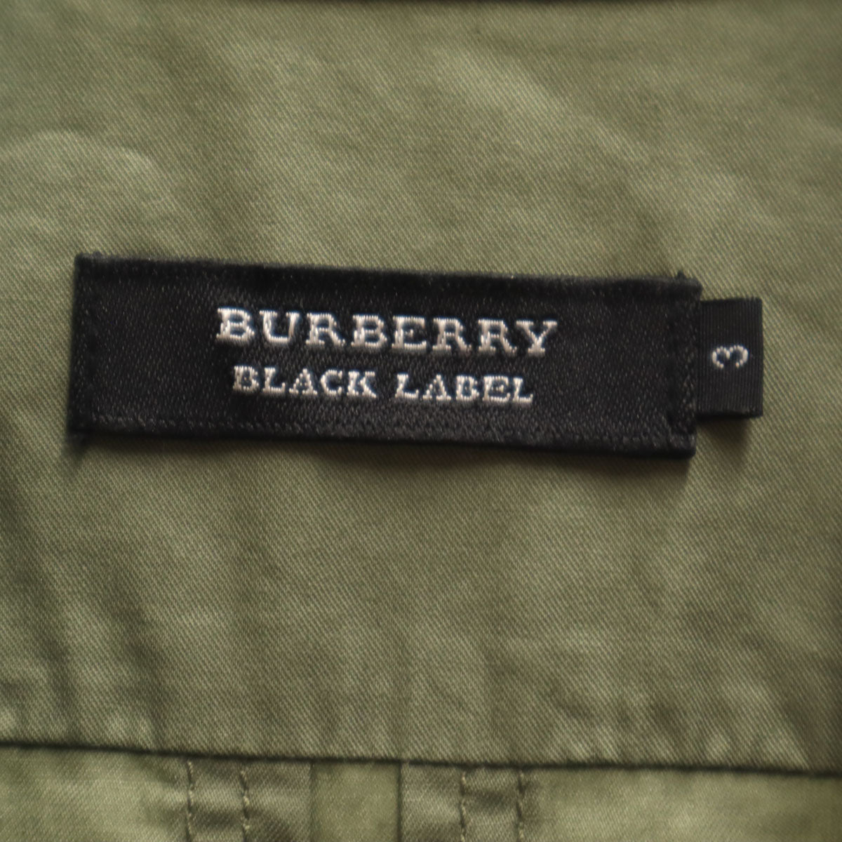 BURBERRY BLACK LABEL バーバリーブラックレーベル 7分袖 ミリタリーシャツ 3 オリーブ系 三陽商会 メンズ