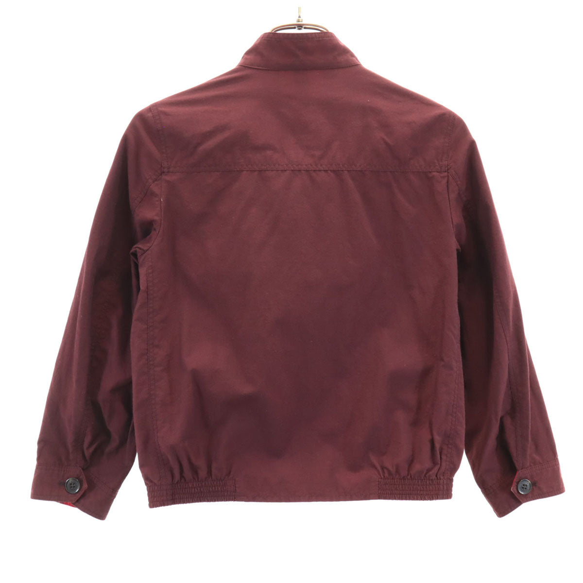 美品 BURBERRY LONDON バーバリーロンドン チェック柄 リバーシブル ジャケット 130 レッド系 三陽商会 キッズ