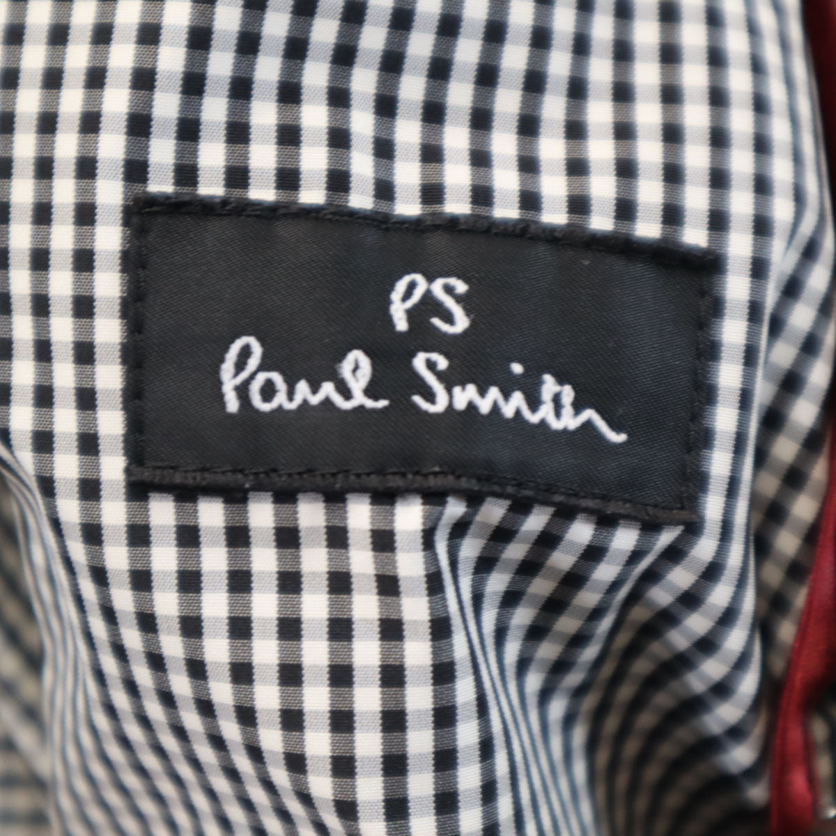 PS Paul Smith ピーエスポールスミス 日本製 ギンガムチェック ブルゾン M ブラック ジャケット メンズ