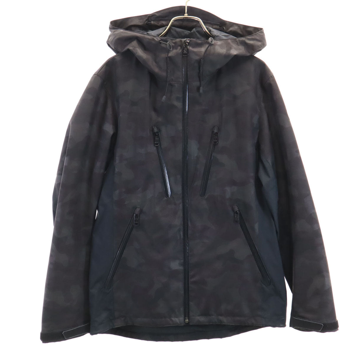 BLACK LABEL CRESTBRIDGE ブラックレーベルクレストブリッジ カモフラ柄 フードジャケット M ブラック 迷彩 メンズ
