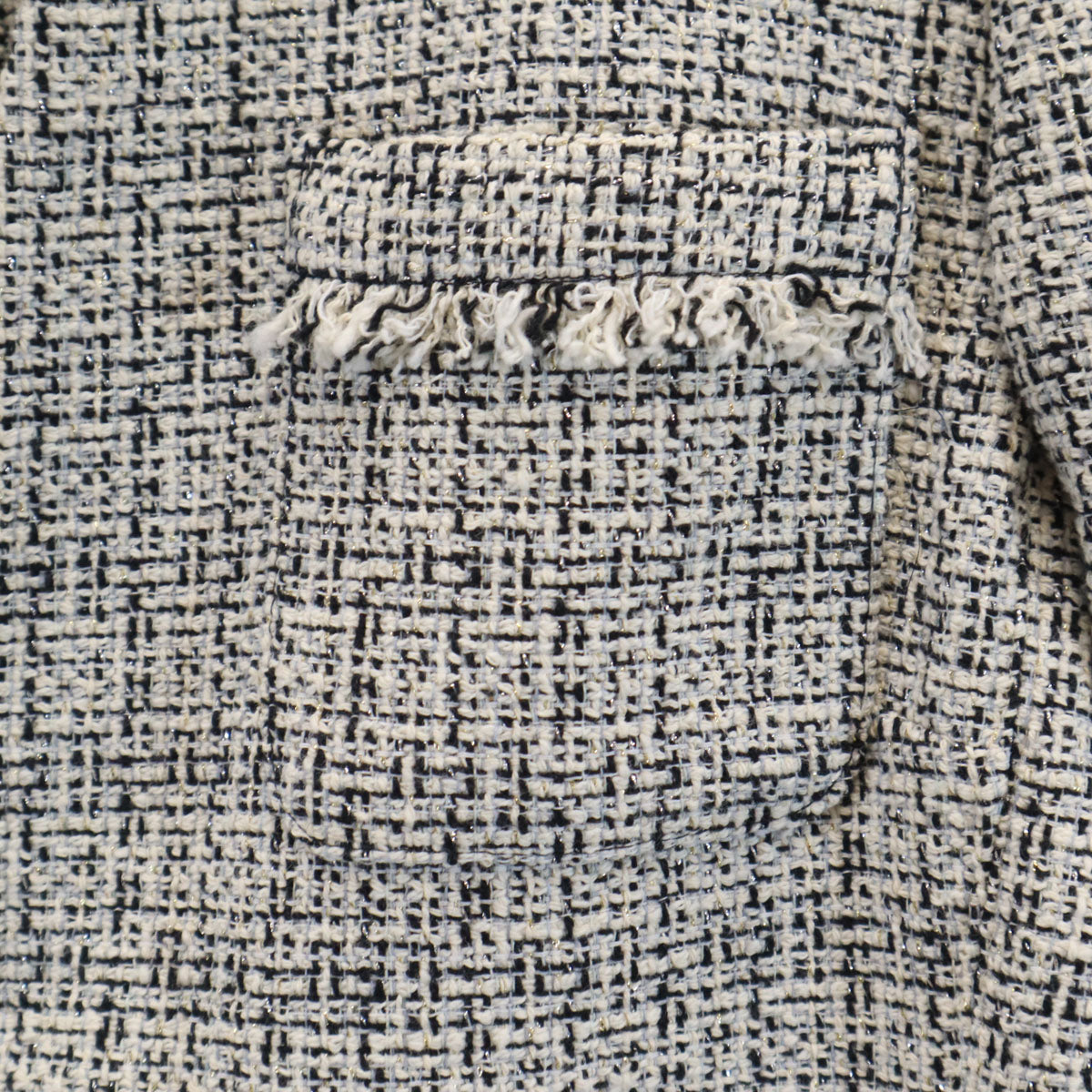 MAX MARA Weekend マックスマーラウィークエンド ポーランド製 ツイードジャケット 42 ホワイト レディース