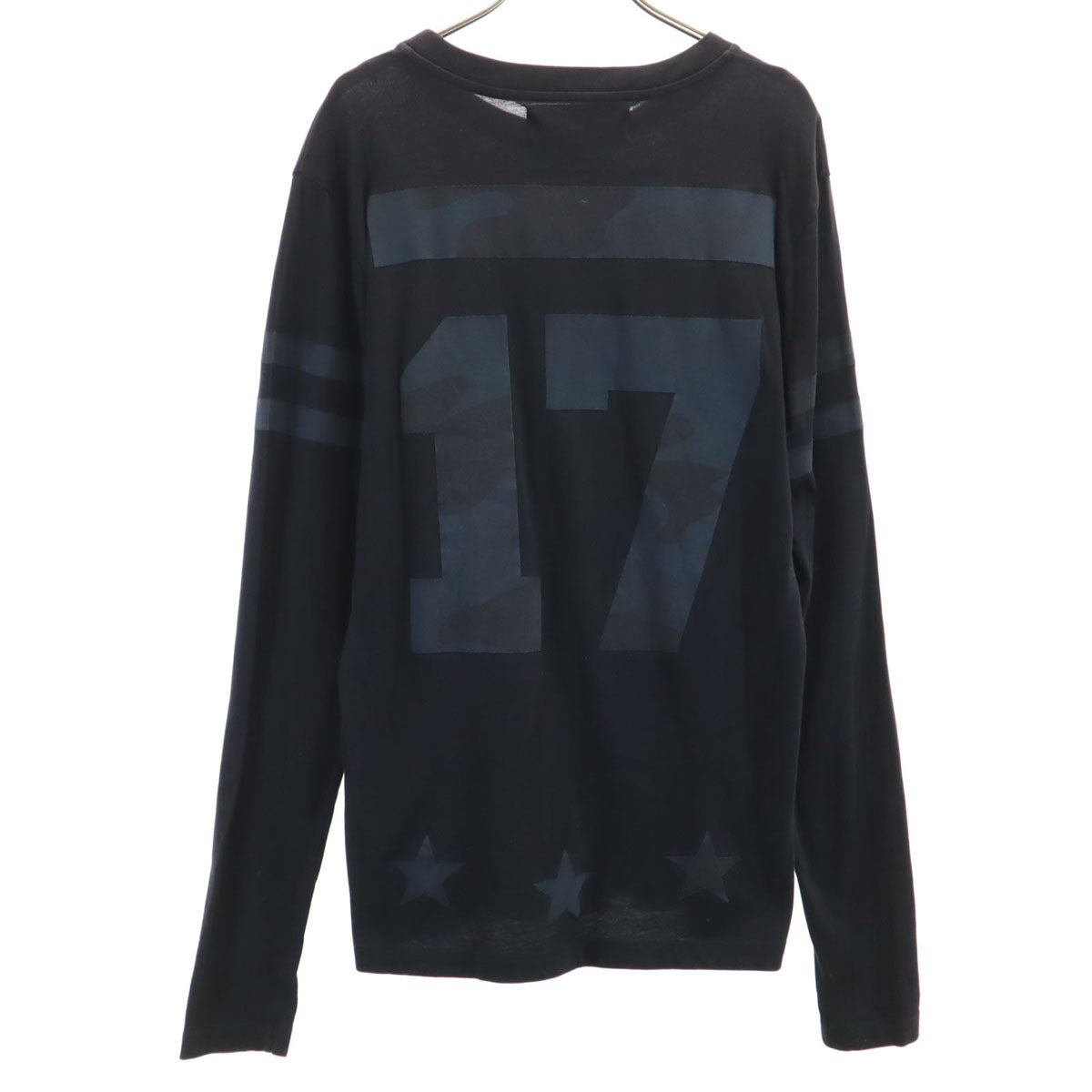 HYDROGEN ハイドロゲン イタリア製 バック 17 長袖 Tシャツ S ブラック ロンT メンズ