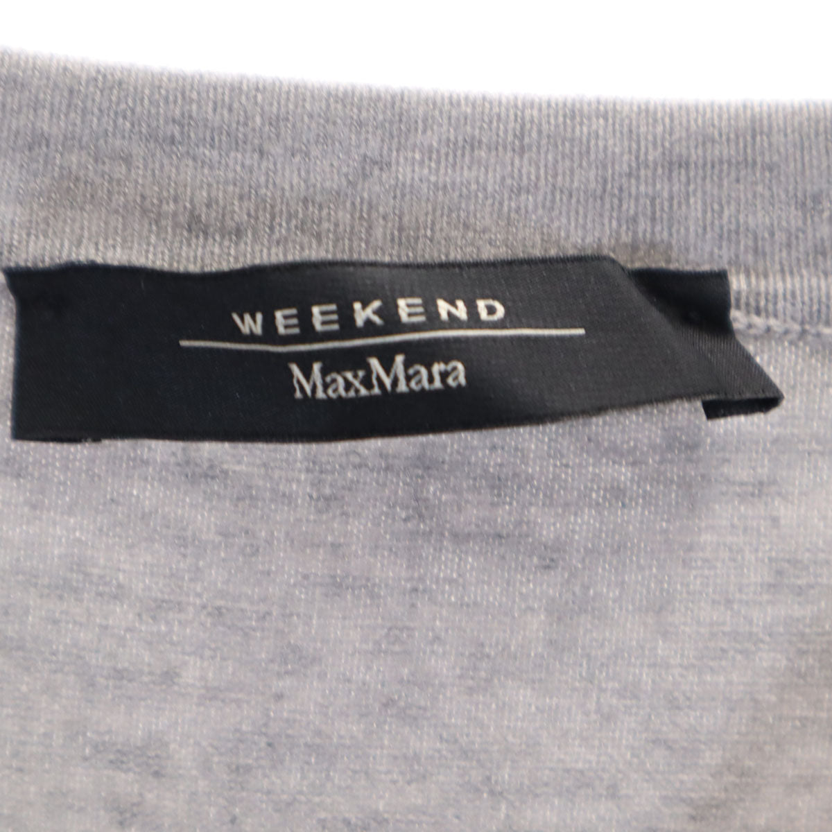 MAX MARA Weekend マックスマーラウィークエンド スカーフ柄 7分袖 ニット S グレー レディース