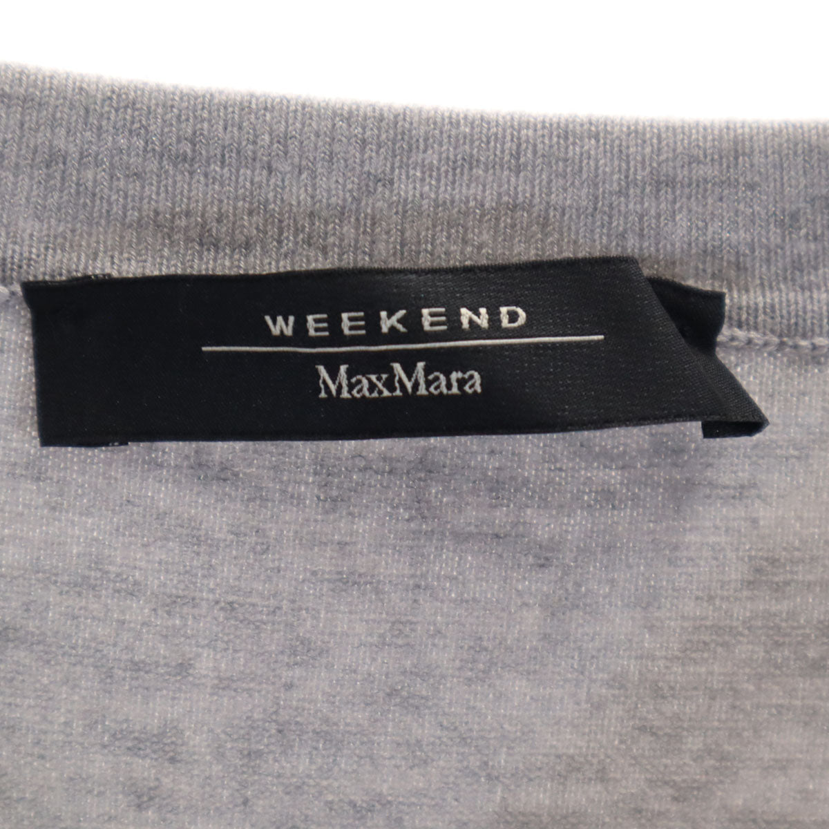 MAX MARA Weekend マックスマーラウィークエンド スカーフ柄 7分袖 ニット S グレー レディース