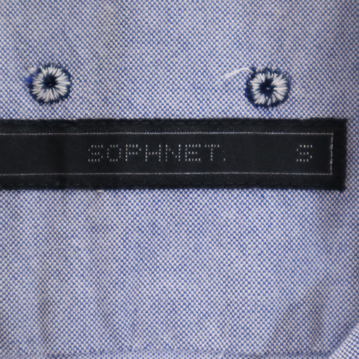 SOPHNET. ソフネット 日本製 長袖 オックスフォード ボタンダウンシャツ S ブルー系 メンズ