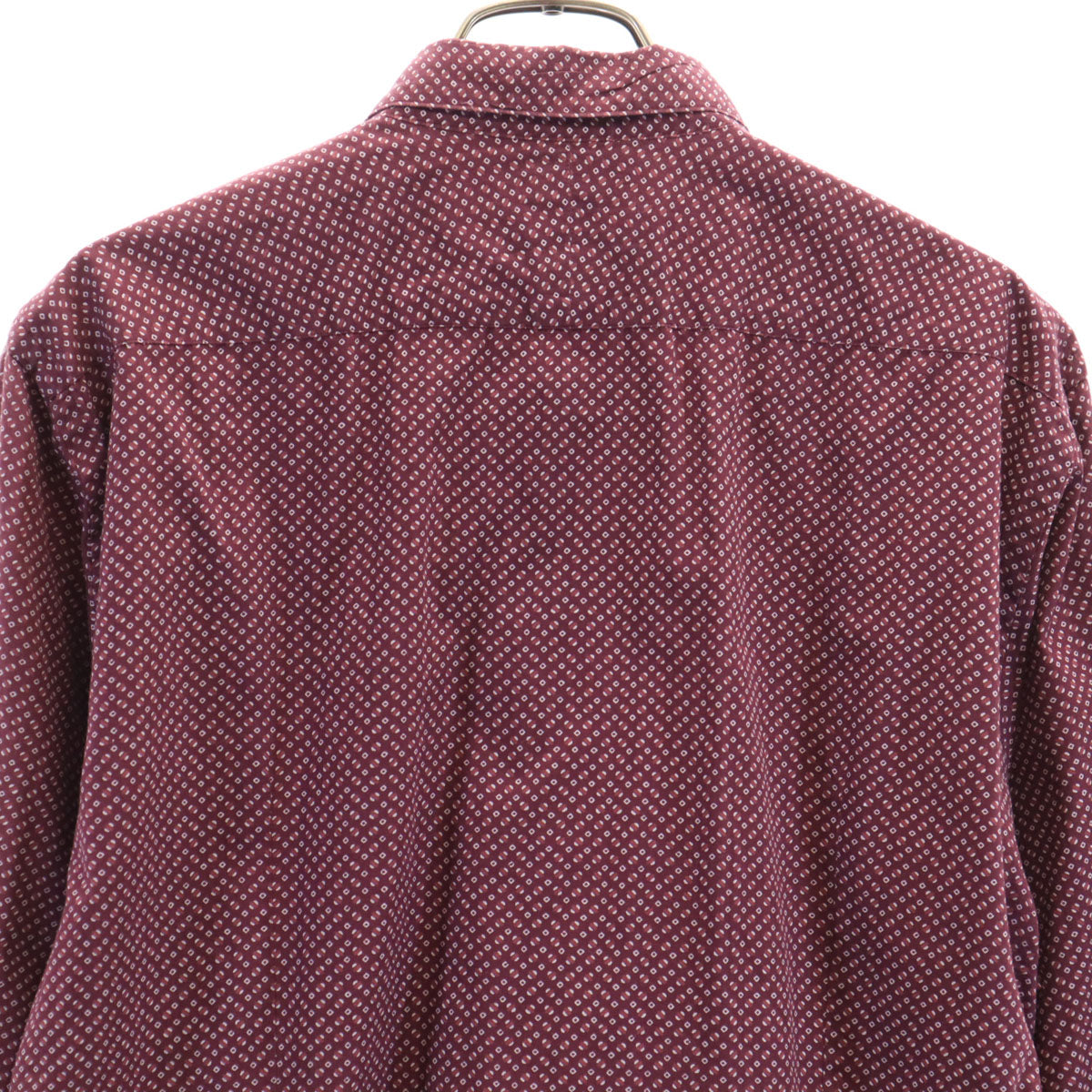 BURBERRY BLACK LABEL バーバリーブラックレーベル 総柄 長袖 ボタンダウンシャツ 3 ボルドー 三陽商会 メンズ