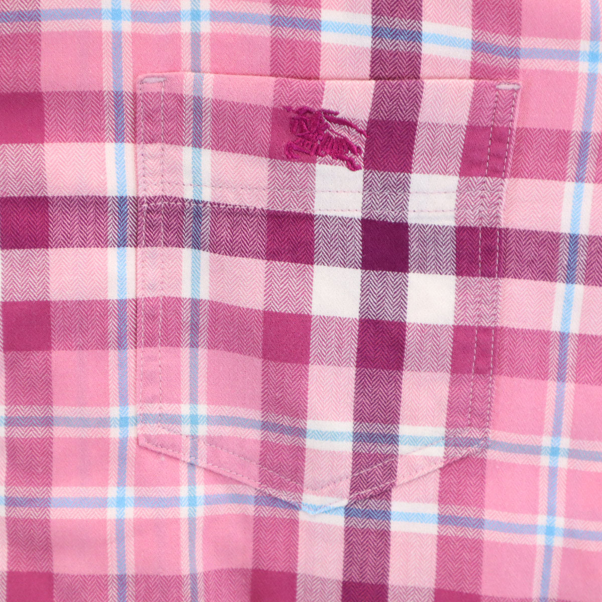 BURBERRY BLACK LABEL バーバリーブラックレーベル チェック柄 長袖 コットンシャツ 3 ピンク 三陽商会 メンズ