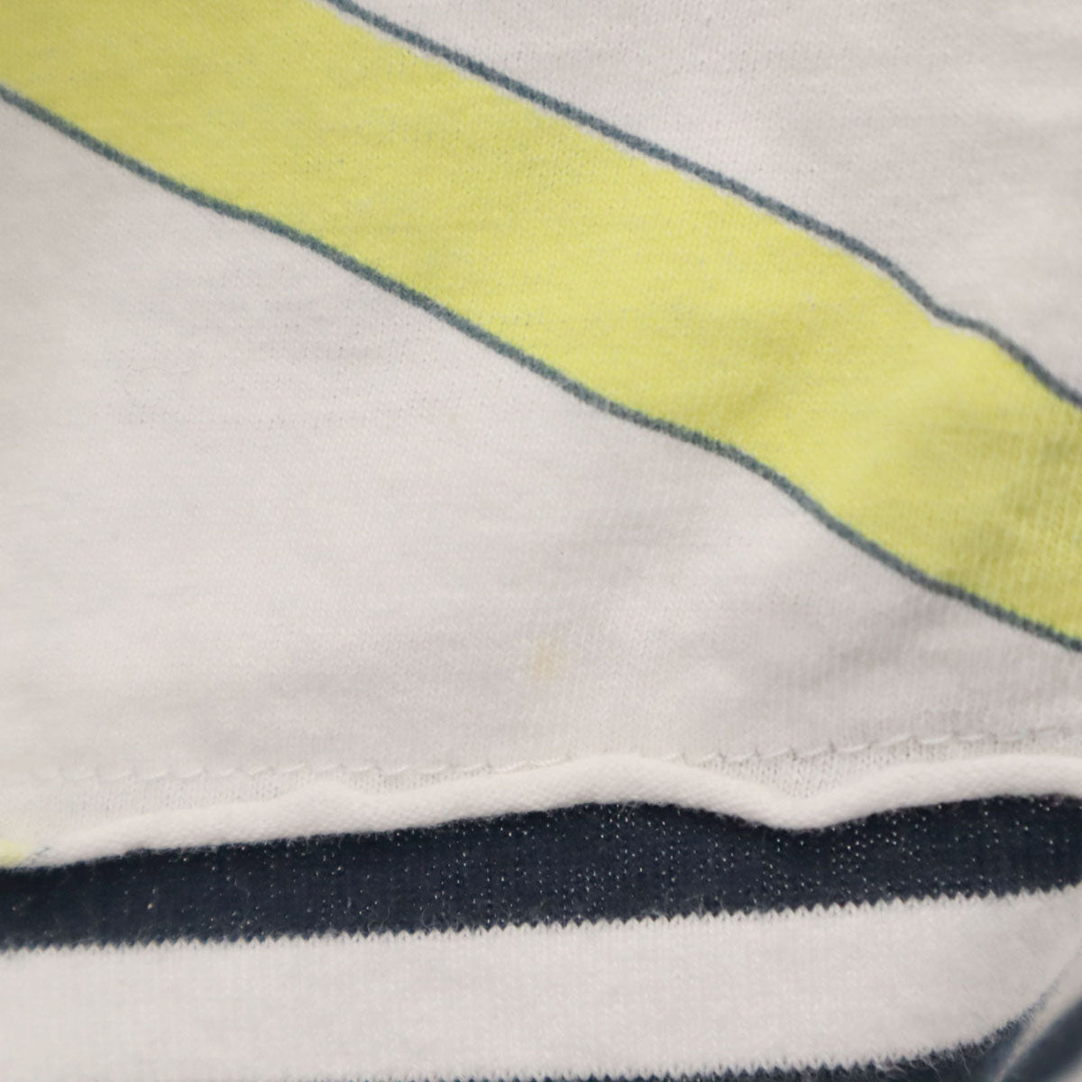 GOOD DESIGN SHOP COMME des GARCONS グッドデザインショップ コムデギャルソン 2015年 日本製 ボーダー柄 7分袖 Tシャツ M ホワイト レディース