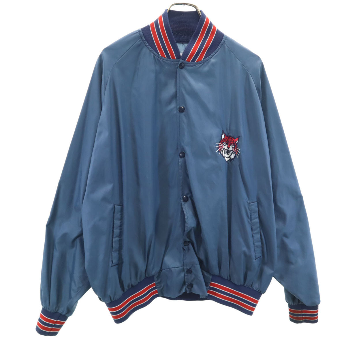 LEGENDS 80s 90s オールド USA製 ワンポイントワッペン スタジャン ネイビー メンズ