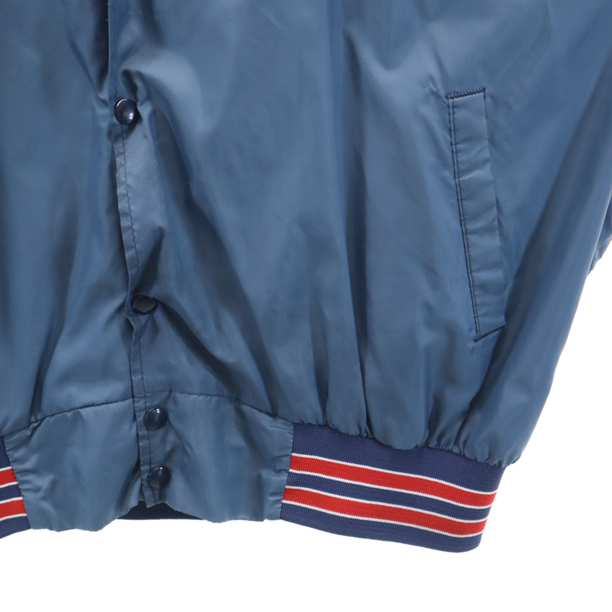 LEGENDS 80s 90s オールド USA製 ワンポイントワッペン スタジャン ネイビー メンズ