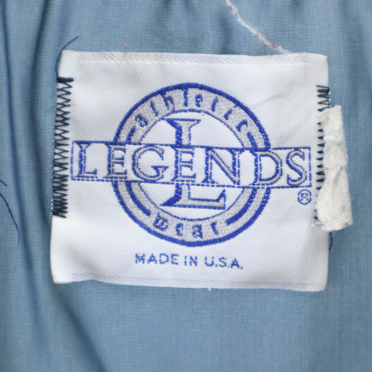LEGENDS 80s 90s オールド USA製 ワンポイントワッペン スタジャン ネイビー メンズ