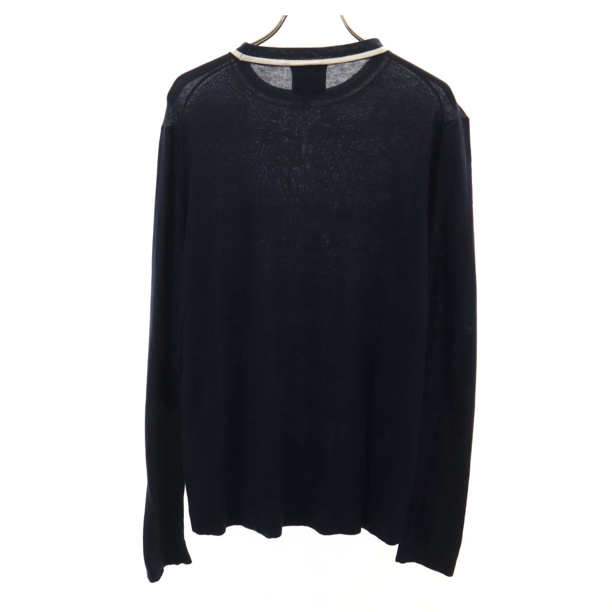 ARMANI COLLEZIONI アルマーニコレッツォーニ シルクブレンド 長袖 ニット 48 ブラック メンズ