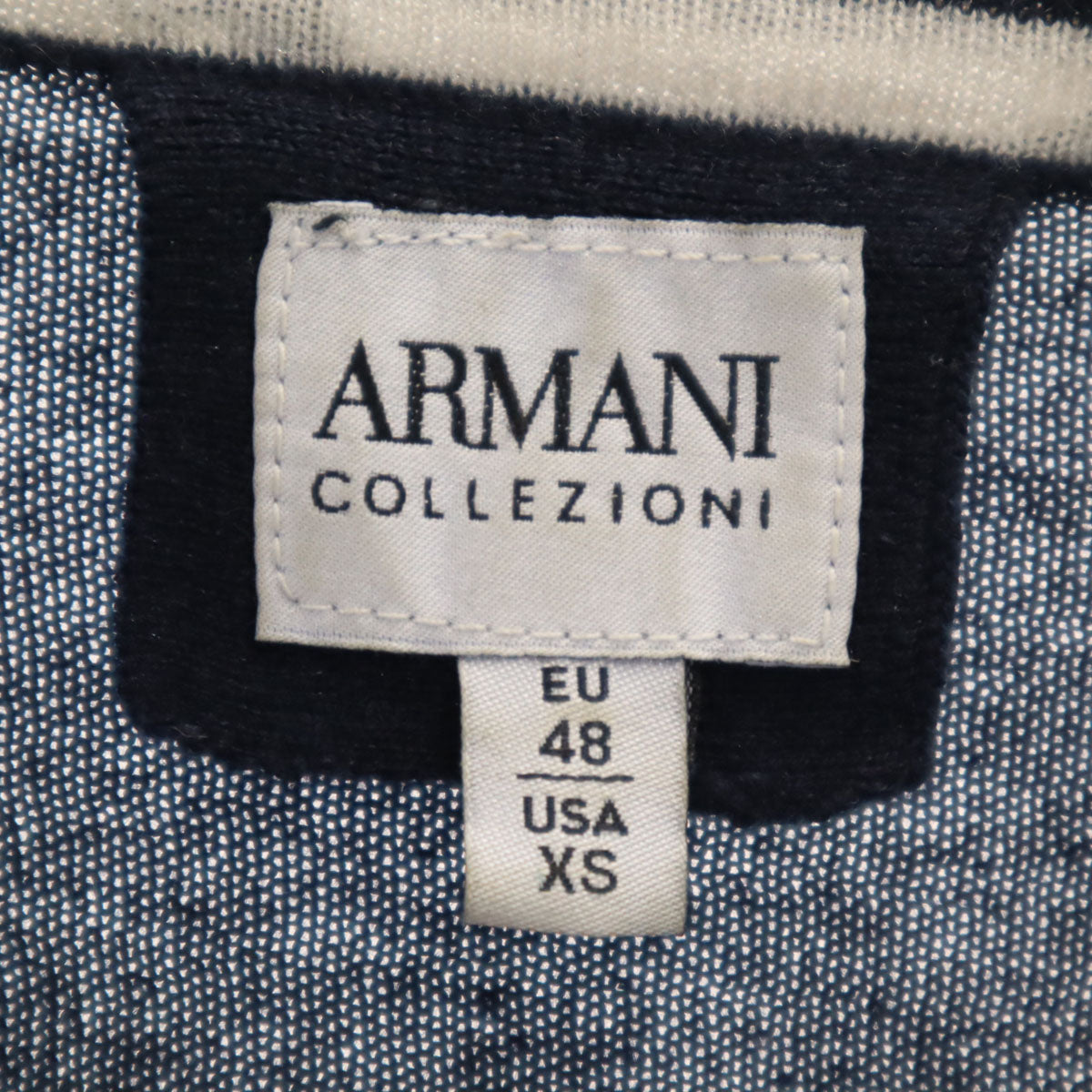 ARMANI COLLEZIONI アルマーニコレッツォーニ シルクブレンド 長袖 ニット 48 ブラック メンズ