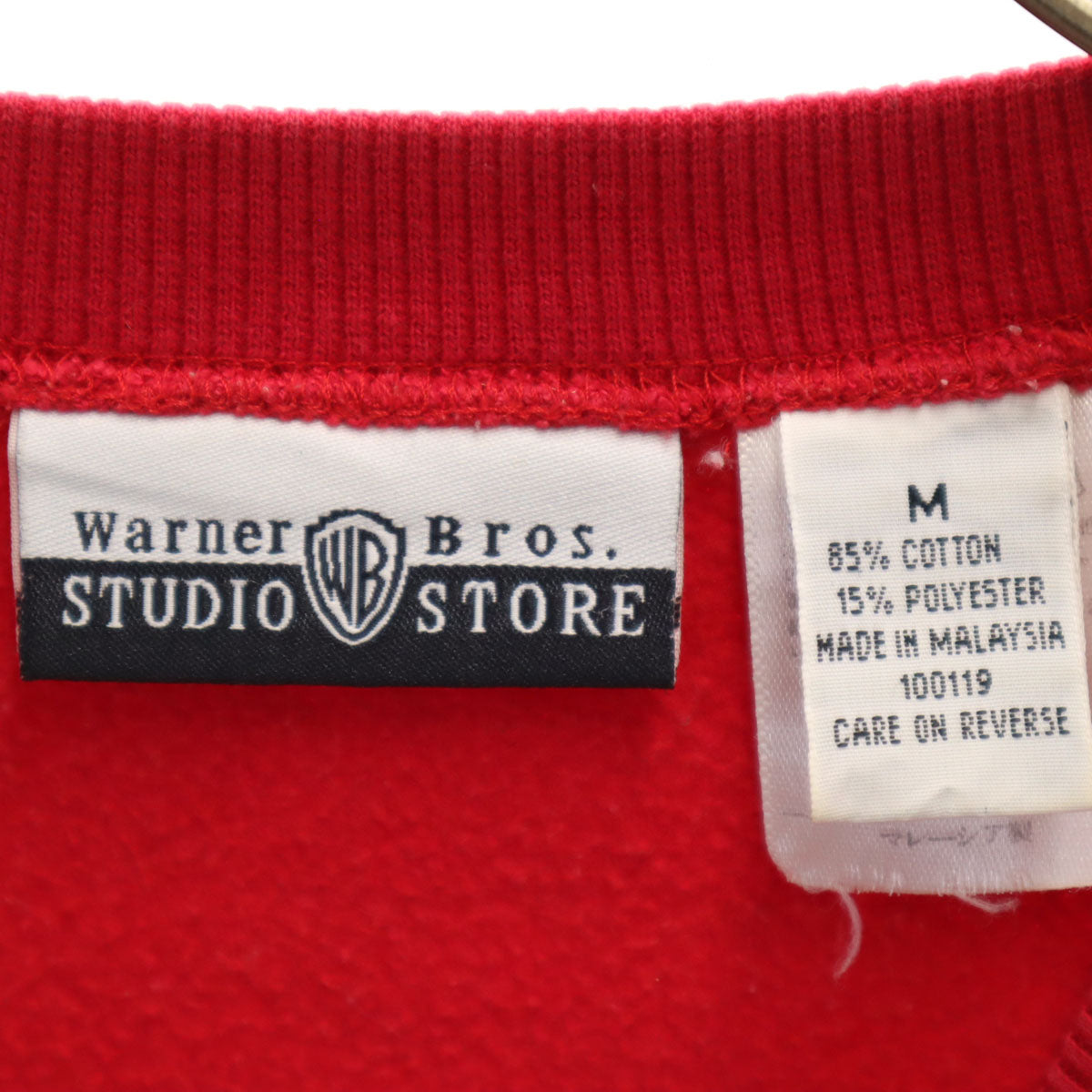 Warner Bros studio store ワーナー ブラザース スタジオ ストア 90s オールド バックスバニー 長袖 スウェット トレーナー M レッド メンズ