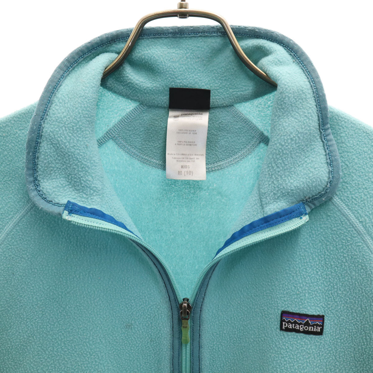 patagonia パタゴニア フリースジャケット M 10 水色 65660F9 アウトドア キッズ
