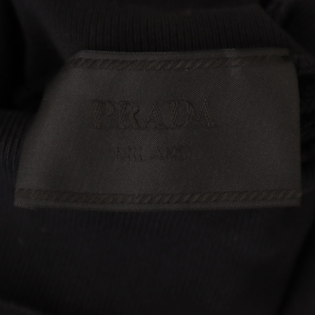 PRADA プラダ イタリア製 長袖 タートルネック スウェット M ブラック メンズ