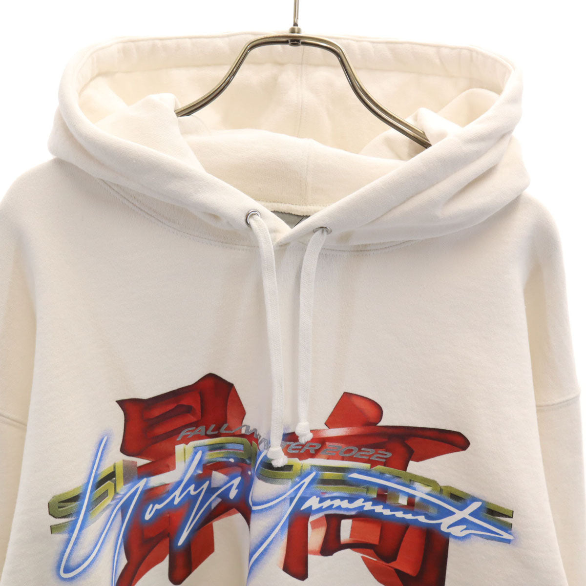 Supreme シュプリーム 22AW カナダ製 Yohji Yamamoto ヨウジヤマモト コラボ 長袖 スウェットパーカー L ホワイト 裏起毛 メンズ