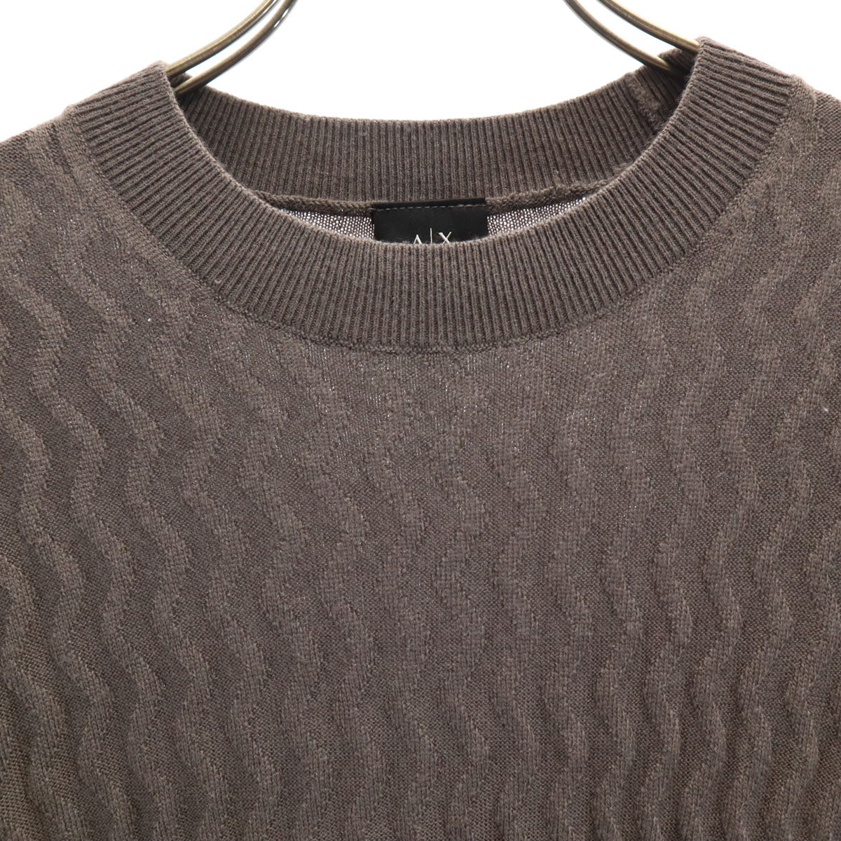 ARMANI EXCHANGE アルマーニエクスチェンジ 長袖 ウェーブリブ ニット M チャコールグレー セーター メンズ