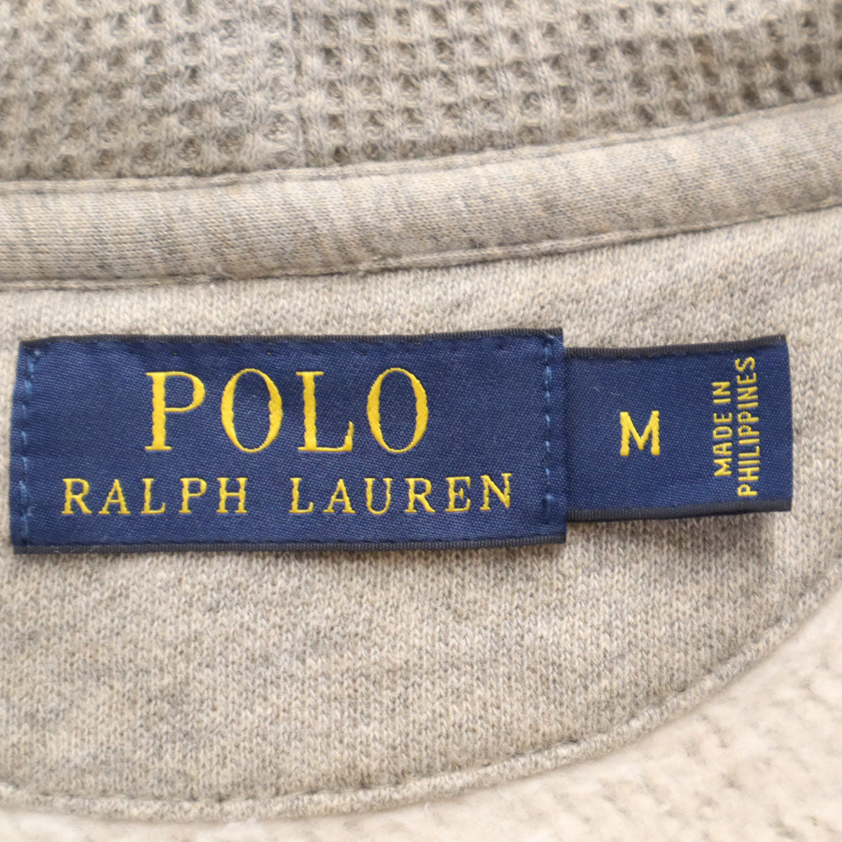 POLO RALPH LAUREN ポロラルフローレン 長袖 ハーフジップ スウェットパーカー M グレー 裏起毛 メンズ