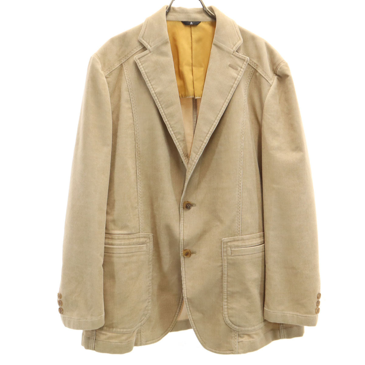 LANVIN LA COLLECTION ランバンコレクション 日本製 コーデュロイ テーラードジャケット 48 ベージュ メンズ