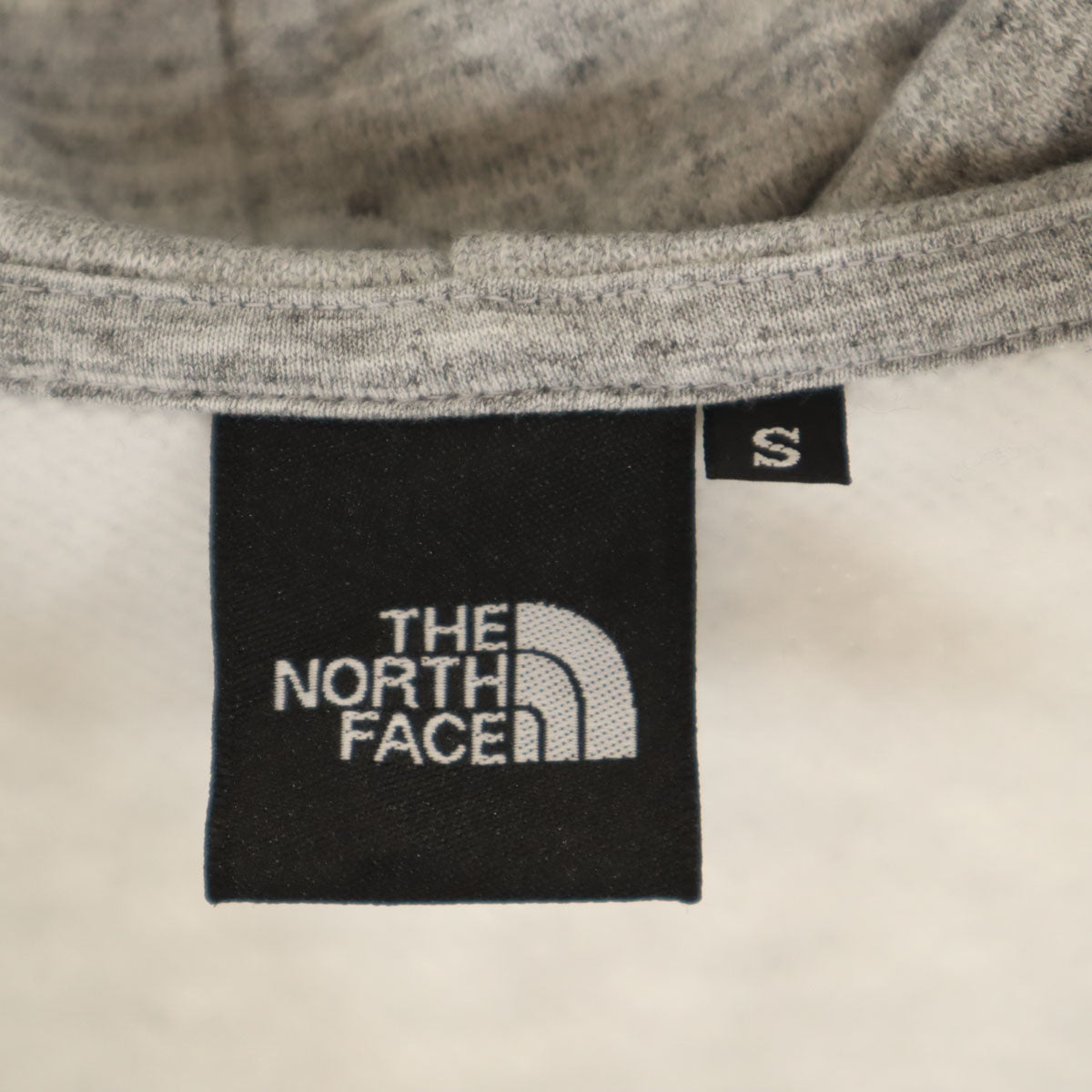 THE NORTH FACE ノースフェイス スクエアロゴ 長袖 スウェット ジップパーカー S グレー NT62132 アウトドア 裏起毛 メンズ