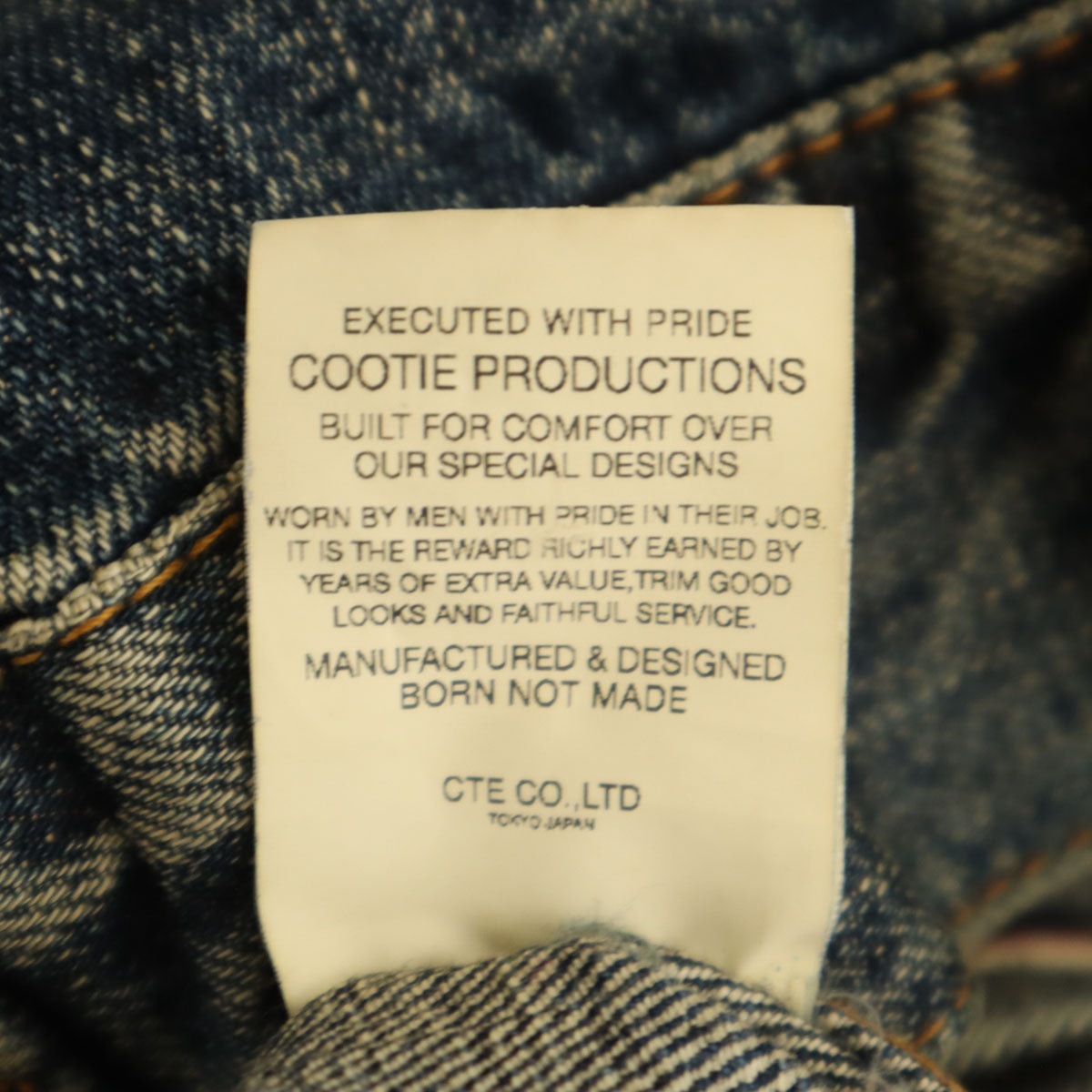 COOTIE PRODUCTIONS クーティ 日本製 デニムジャケット S インディゴブルー ジージャン トラッカー メンズ
