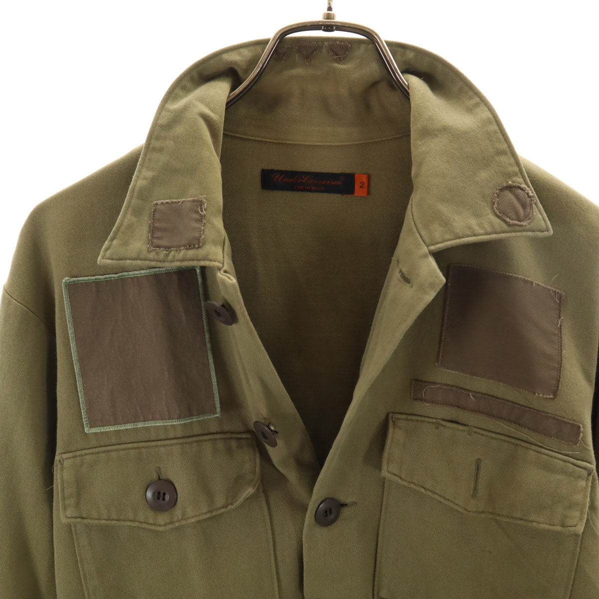 UNDERCOVER アンダーカバー 06AW 日本製 長袖 ミリタリーシャツ 2 カーキ メンズ