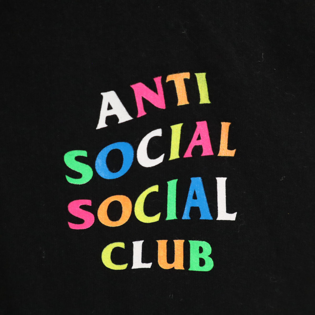 ANTI SOCIAL SOCIAL CLUB アンチソーシャルソーシャルクラブ バックロゴ 長袖 スウェット ジップパーカー L ブラック メンズ