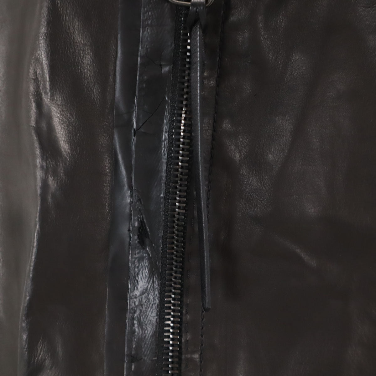 LANVIN ランバン イタリア製 カーフスキン レザー ベスト 44 ブラック メンズ