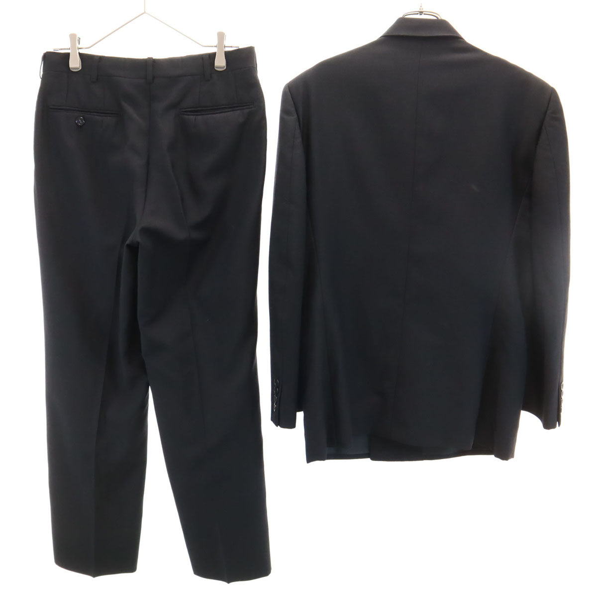 YVES SAINT LAURENT イヴサンローラン 90s 日本製 オールド スーツ 上下 セットアップ 92-80-170 ブラック メンズ
