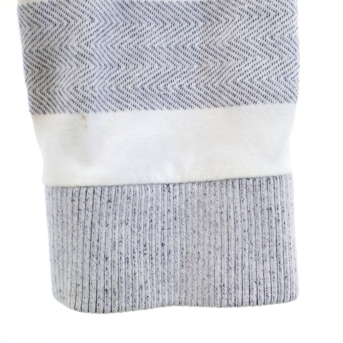 ARMANI EXCHANGE アルマーニエクスチェンジ ボーダー柄 長袖 ハーフジップ パーカー S ホワイト メンズ