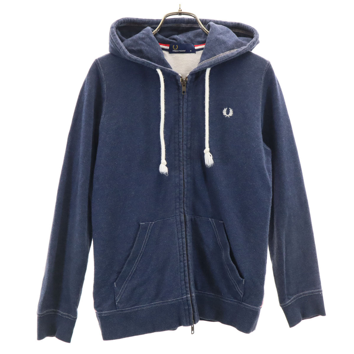 FRED PERRY フレッドペリー 長袖 ジップパーカー M ブルー メンズ