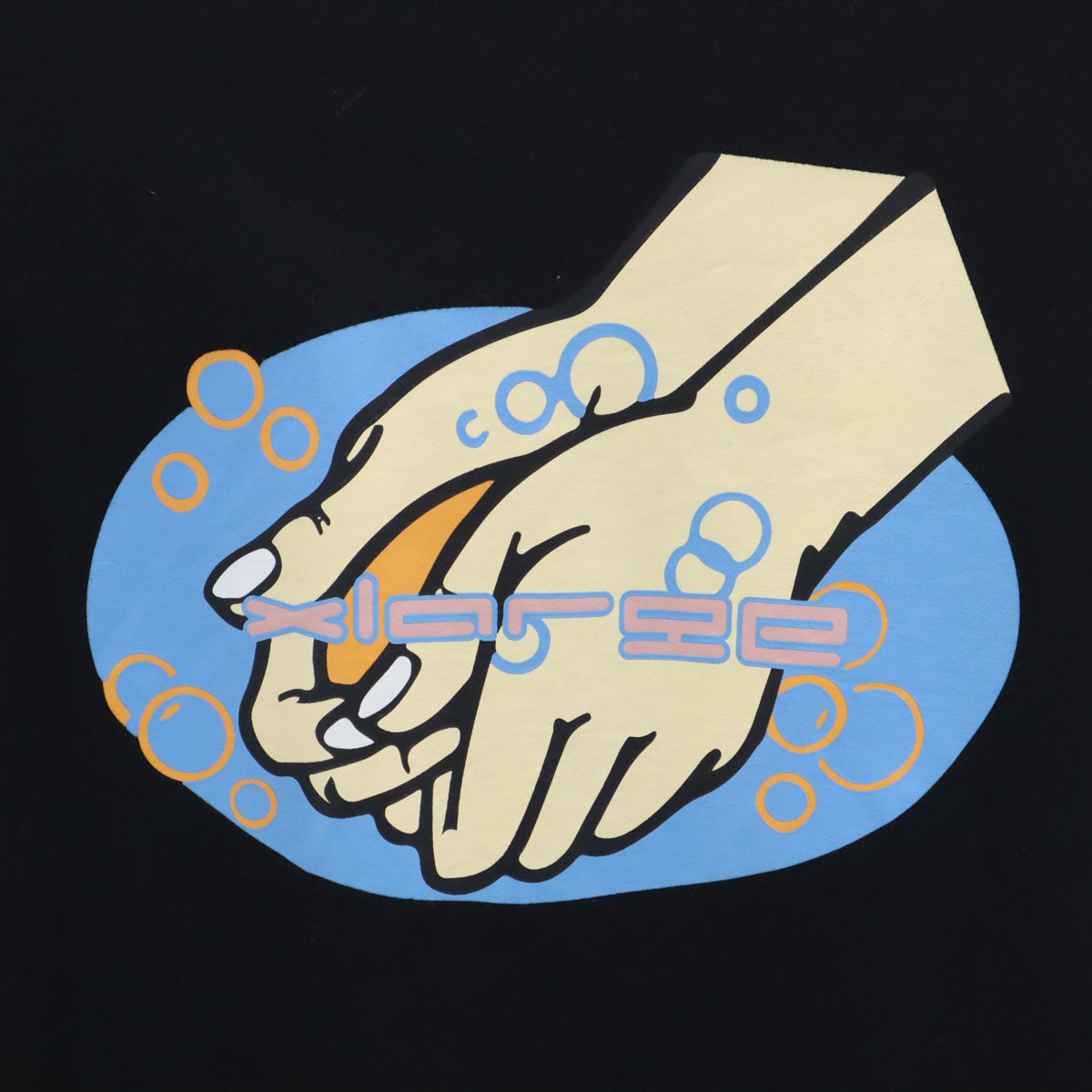 XLARGE エクストララージ バックプリント WASH YOUR HANDS 長袖 Tシャツ L ブラック ロンT メンズ