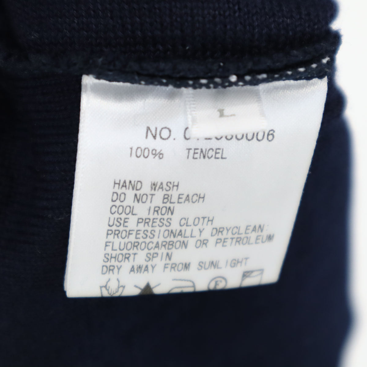 Ron Herman ロンハーマン 日本製 長袖 Vネック ニットカーディガン L ネイビー コンチョボタン レディース