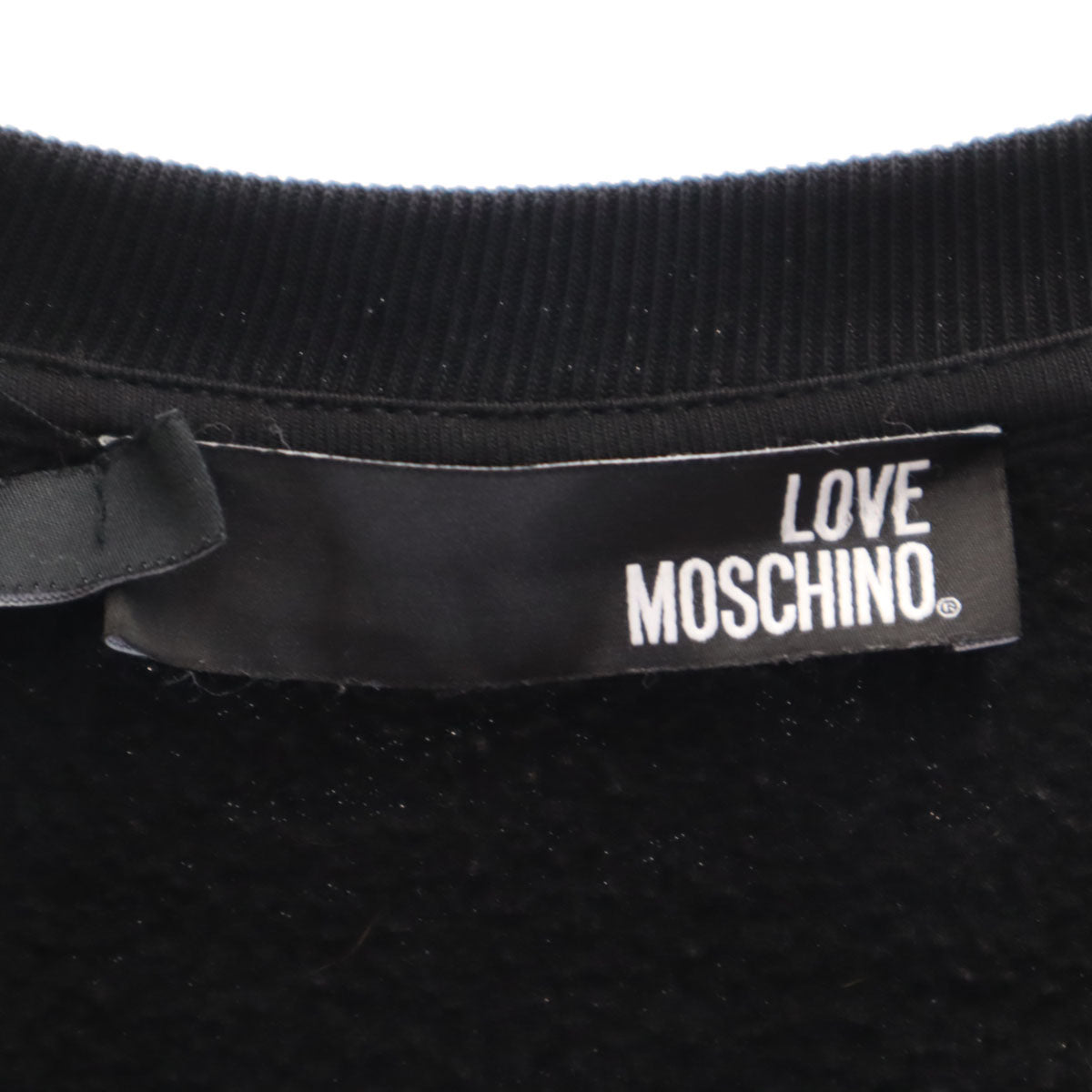 LOVEMOSCHINO ラブモスキーノ 長袖 スウェット トレーナー S ブラック メンズ