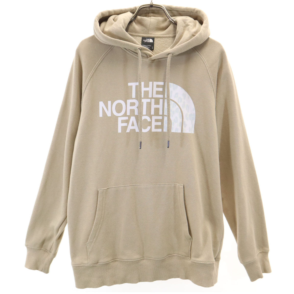 THE NORTH FACE ノースフェイス 長袖 スウェットパーカー M ベージュ プルオーバー 裏起毛 メンズ