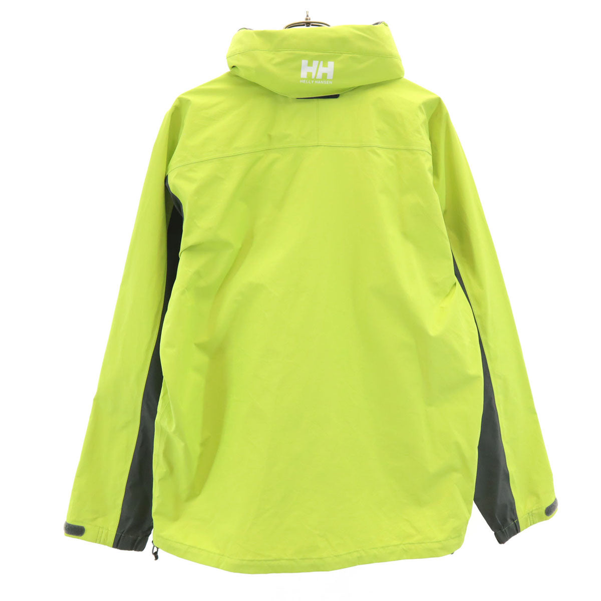 HELLY HANSEN ヘリーハンセン レインジャケット M イエローグリーン 収納袋付き メンズ