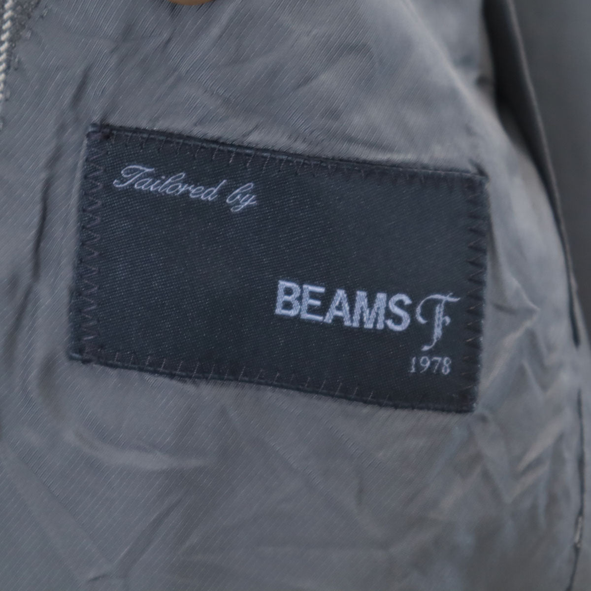 BEAMS F ビームスエフ 日本製 ストライプ柄 テーラードジャケット 93 グレー メンズ
