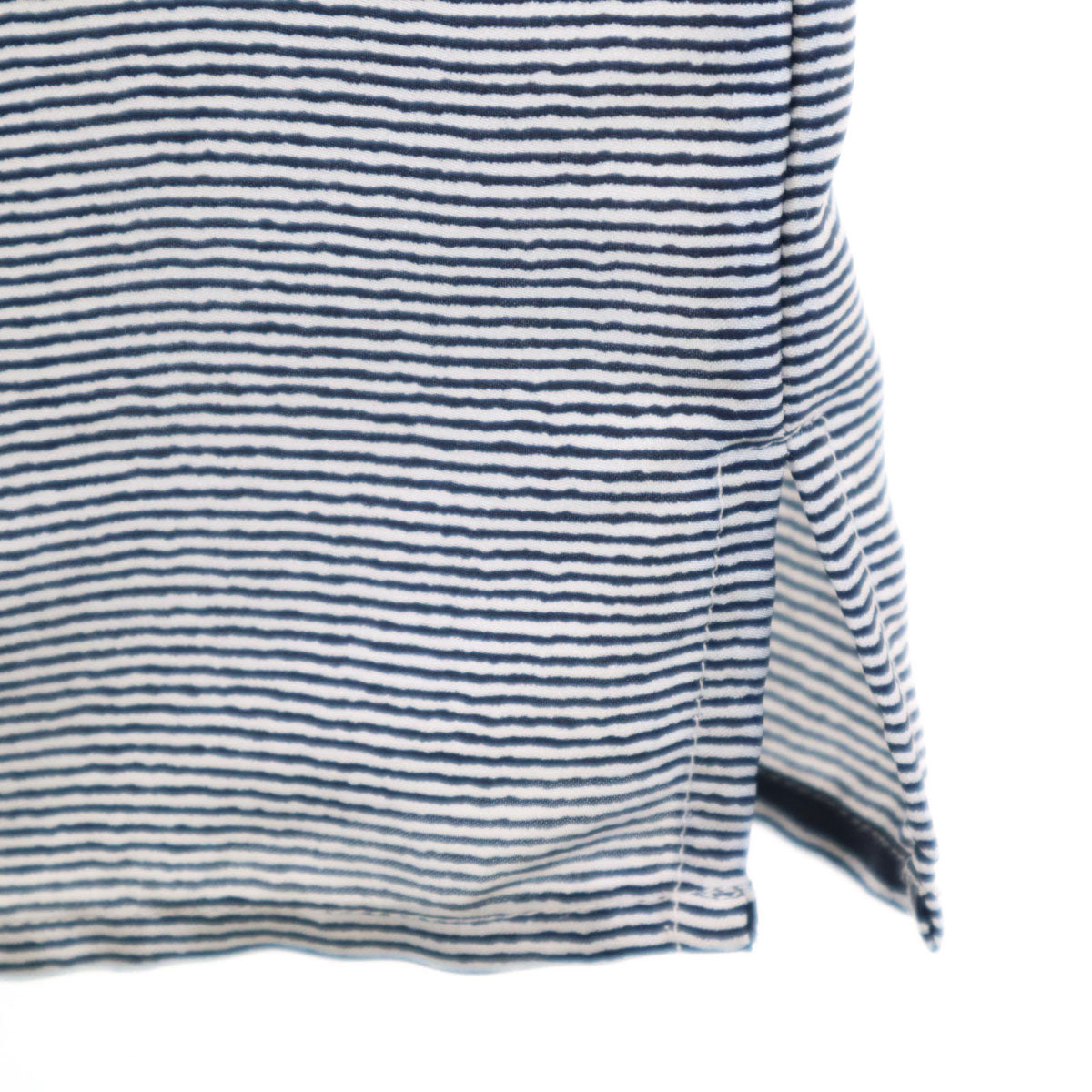 ARMANI EXCHANGE アルマーニエクスチェンジ ボーダー柄 長袖 シャツ XS ホワイト レディース