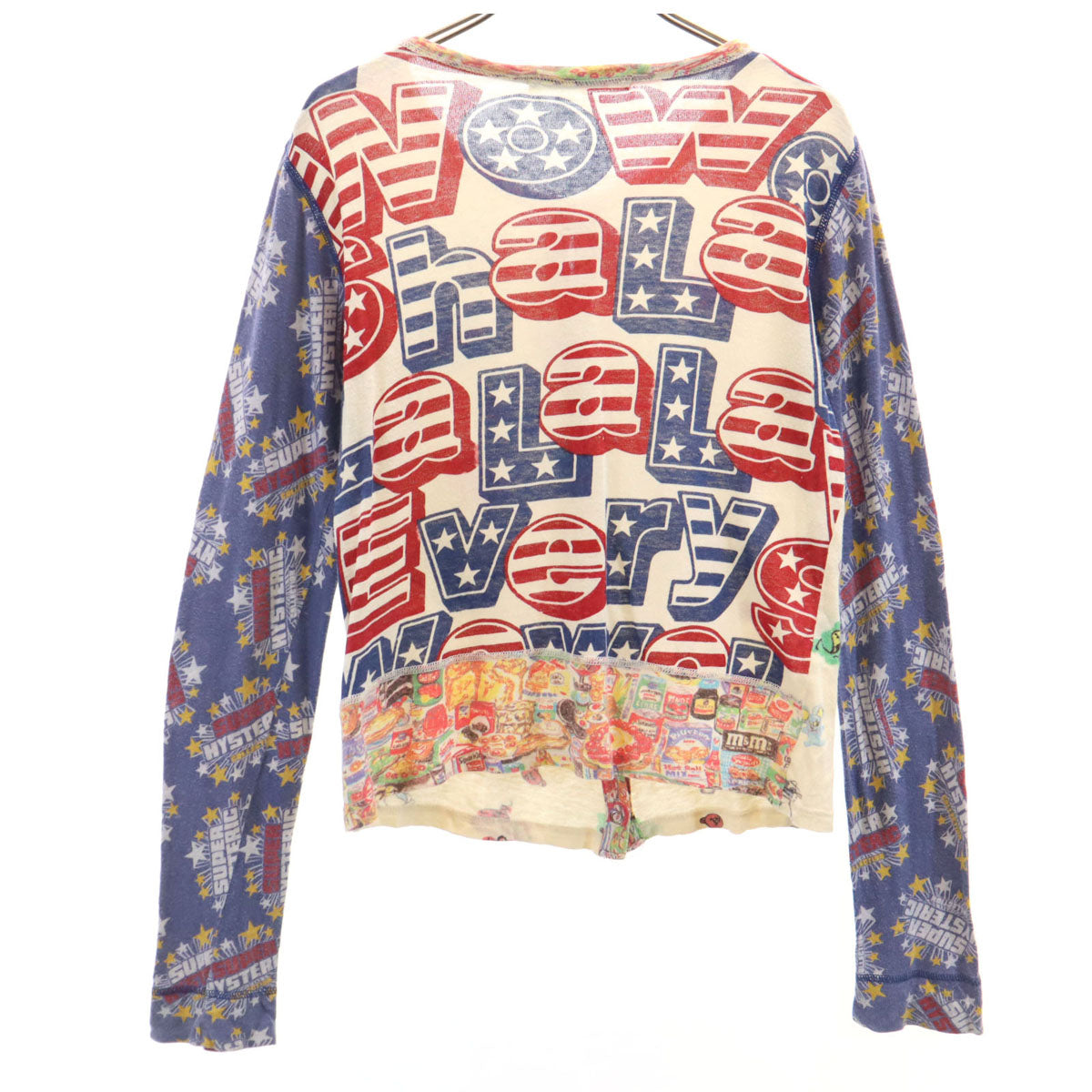 HYSTERIC GLAMOUR ヒステリックグラマー 90s 日本製 オールド 総柄 長袖 カーディガン FREE ベージュ レディース