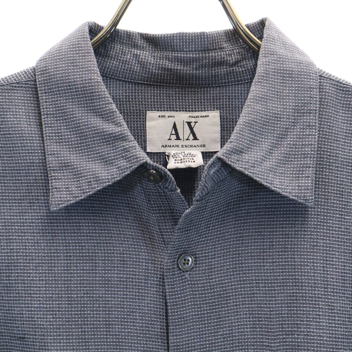 ARMANI EXCHANGE アルマーニエクスチェンジ 90s オールド 長袖 シャツ M グレー メンズ