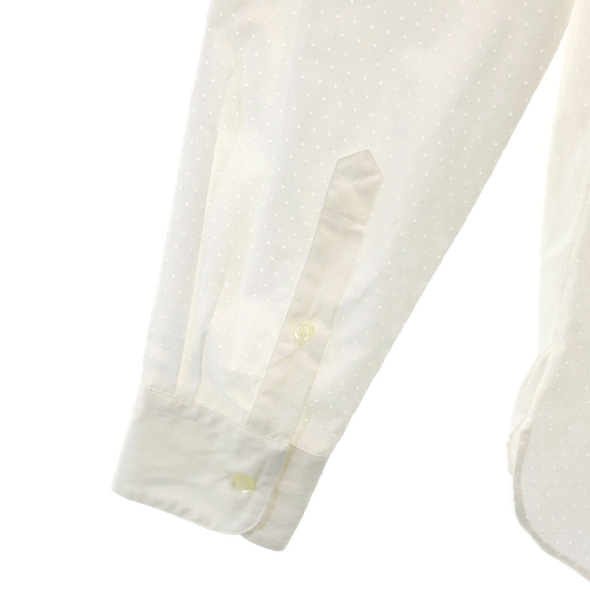 Emporio Armani エンポリオアルマーニ 長袖 パンチング コットンシャツ 39 ホワイト メンズ