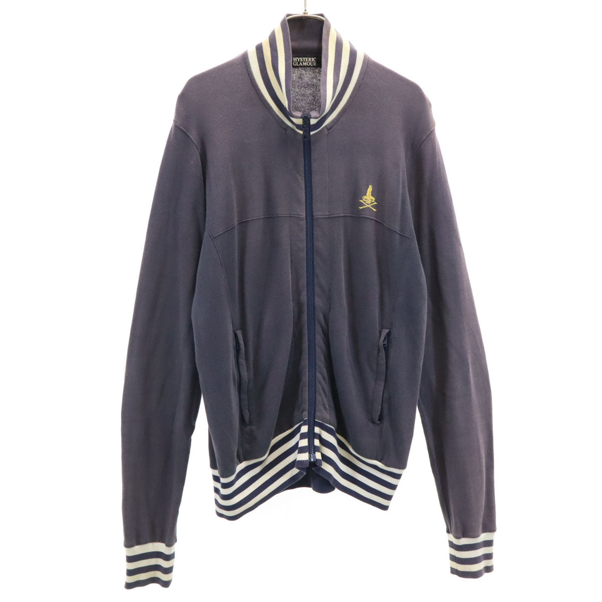 HYSTERIC GLAMOUR ヒステリックグラマー 日本製 バックプリント ジップジャケット M ネイビー メンズ