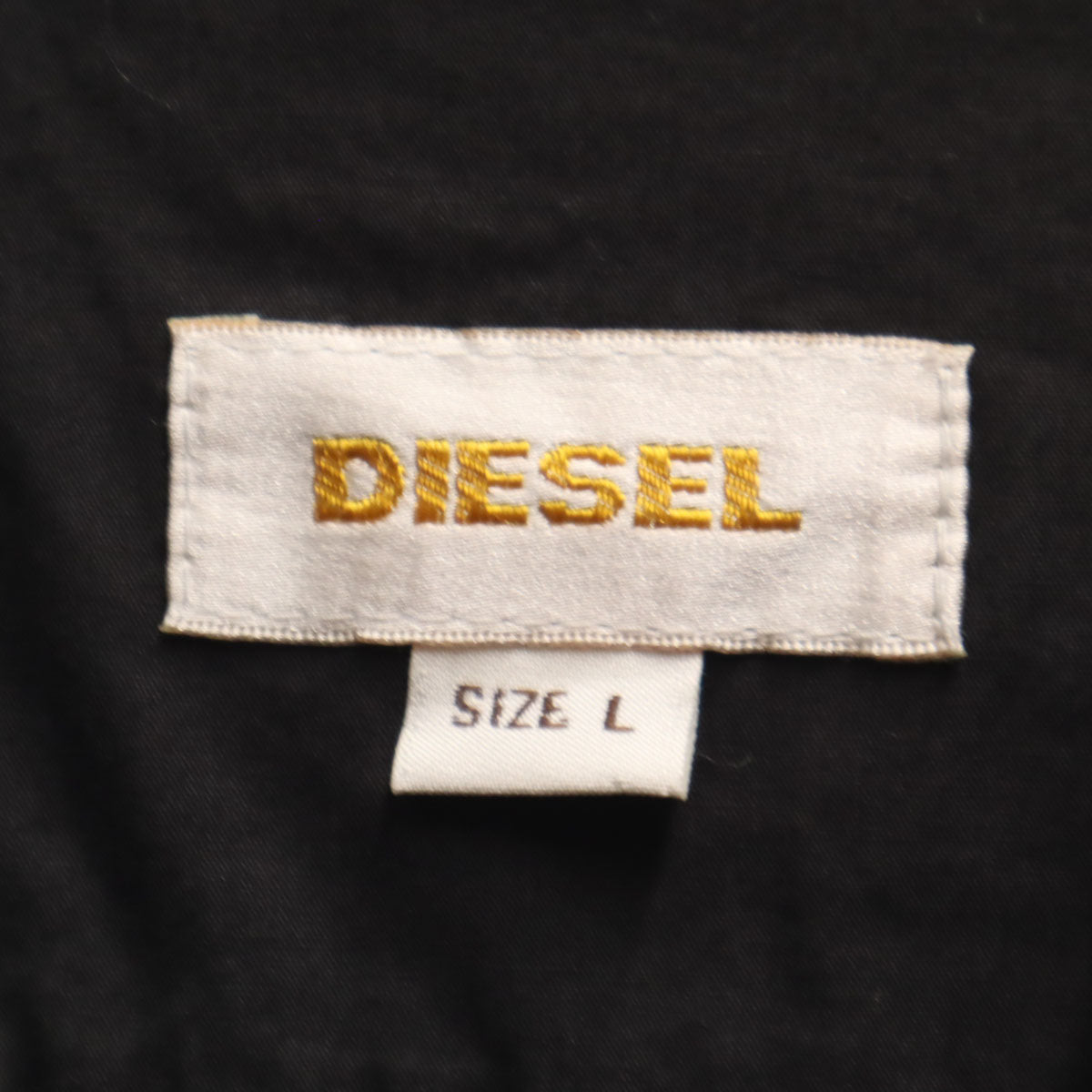 DIESEL ディーゼル 長袖 ミリタリーシャツ L ブラック メンズ