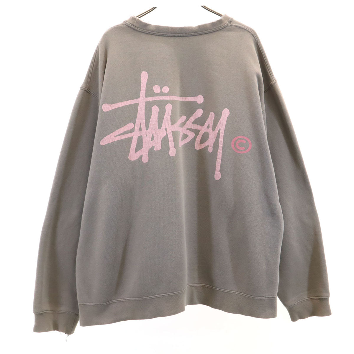 STUSSY ステューシー バックロゴ 長袖 スウェット トレーナー XL グレー メンズ