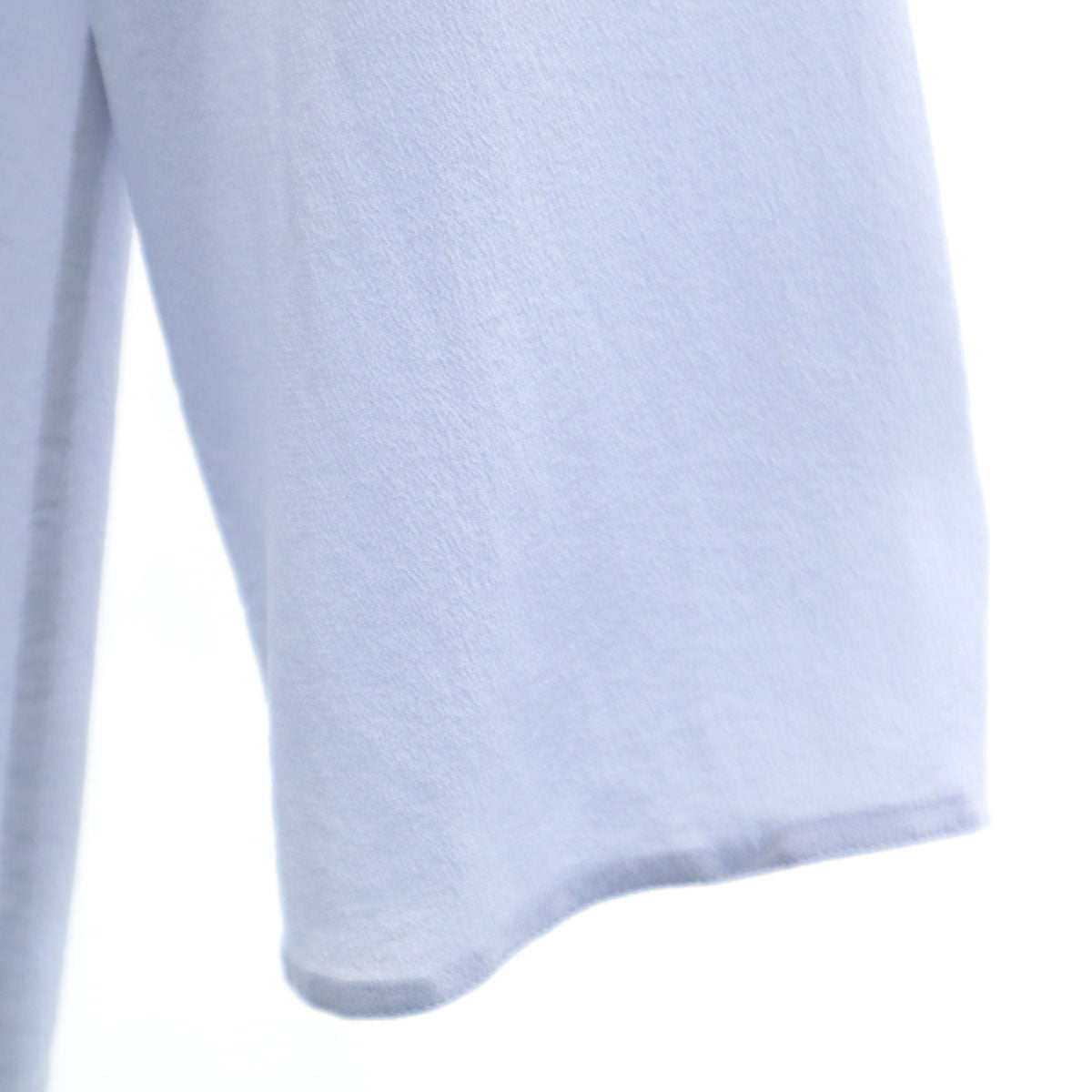 PRADA プラダ 7分袖 ブラウス 40 ブルーグレー 後開き レディース