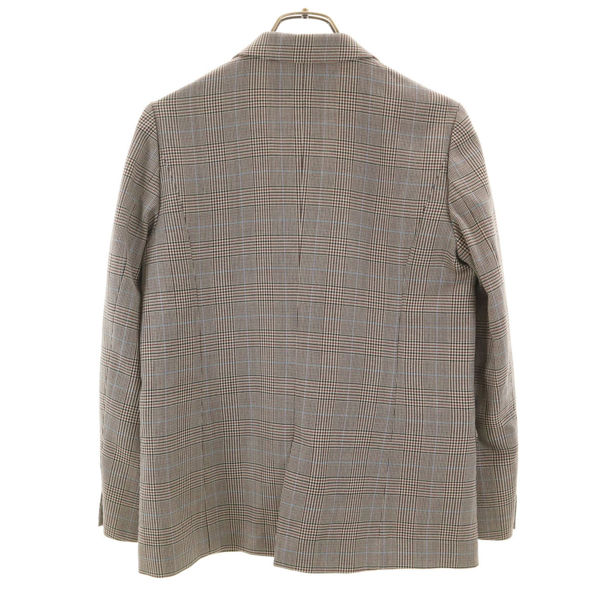 美品 GREEN LABEL RELAXING UNITED ARROWS グリーンレーベルリラクシング ユナイテッドアローズ グレンチェック柄 テーラードジャケット 38 ブラック系 ダブルボタン レディース