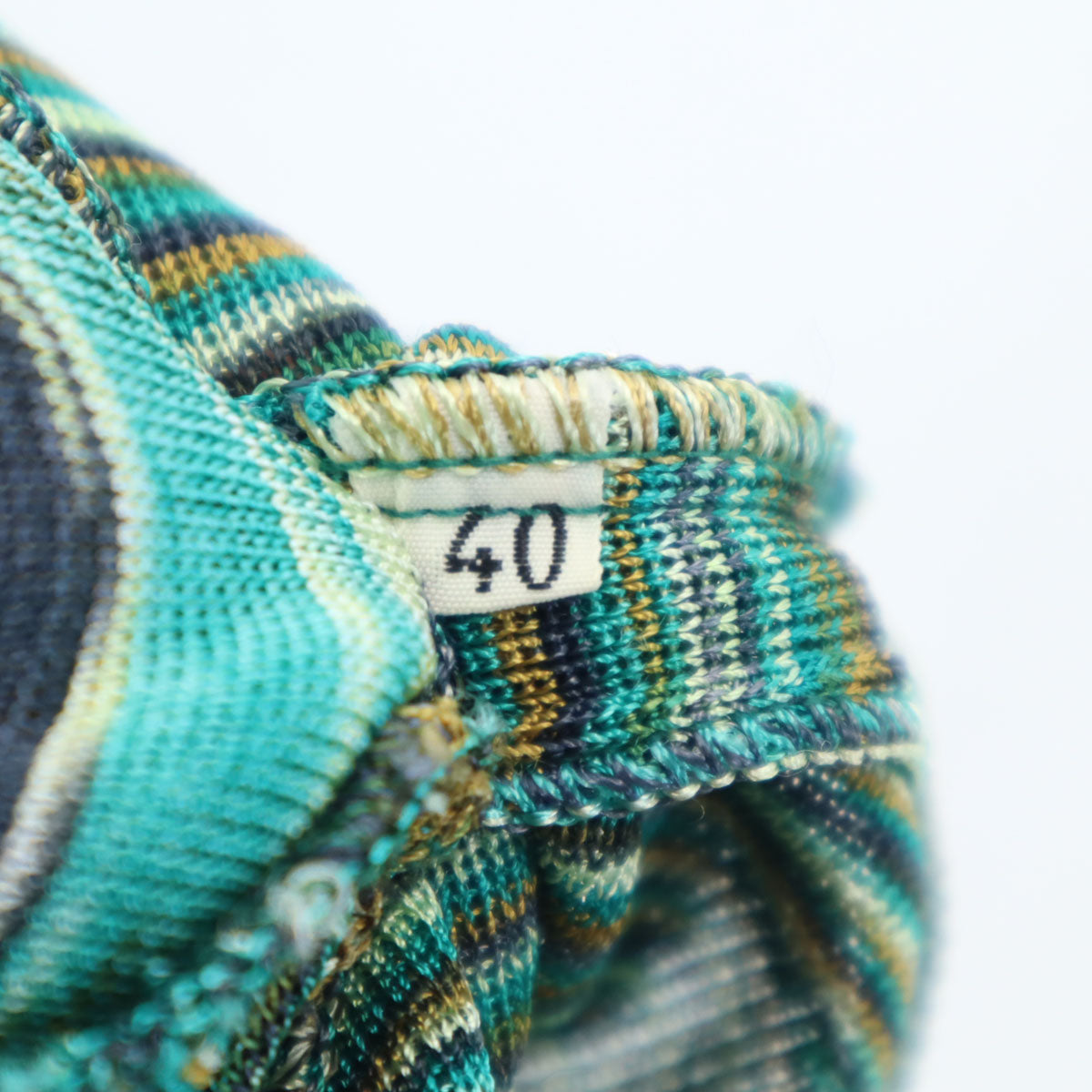 Missoni ミッソーニ イタリア製 総柄 長袖 ニット 40 グリーン レディース